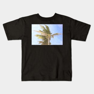 Palm Tree Windy Day Kids T-Shirt